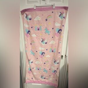 Truly Lou Fairy & Unicorn Beach Pool Bath Towel, Kid Beach Towel, Kids Accessory